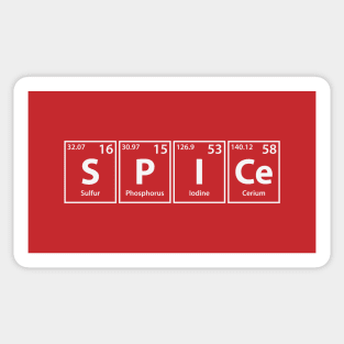 Spice (S-P-I-Ce) Periodic Elements Spelling Sticker